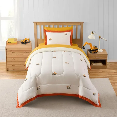 Miniatura 21 de Juego de ropa de cama para niños en una bolsa para niños y niñas, juego de sábanas impresas y edredón, individual, Waterbury Marble Mármol Waterbury