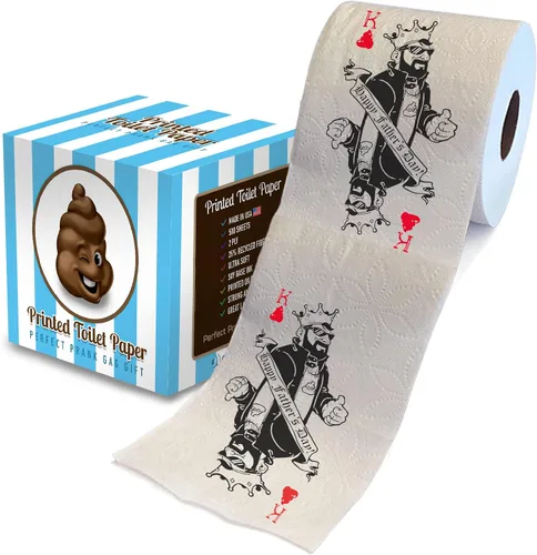 Miniatura 8 de Printed TP Rollo de papel higiénico con estampado de dibujos animados para el Día del Padre, divertido regalo de broma, regalos lindos para papá
