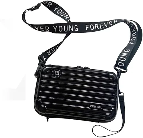 Miniatura 16 de Maleta multifuncional de viaje de PVC rígido, bolsa de maquillaje y artículos de tocador portátil para mujer, bolsa cruzada de almacenamiento
