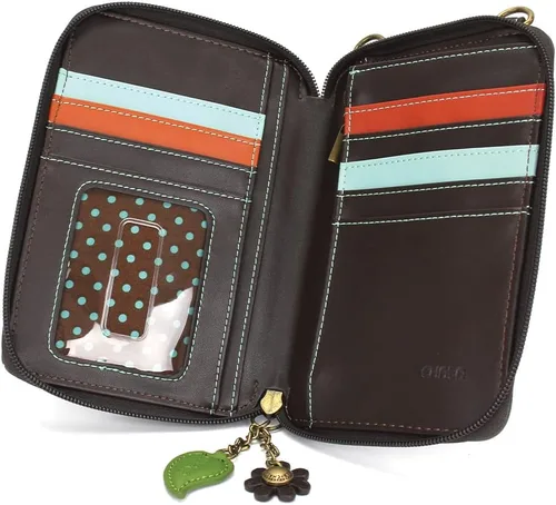 Miniatura 5 de CHALA Cartera cruzada para teléfono celular, bolso de mano multicolor de piel sintética para mujer con correa ajustable