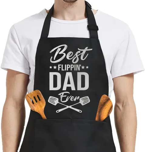 Miniatura 11 de SANDJEST Funny Mens Aprons with Pockets for BBQ Grilling Cooking Grandpa Husband Apron for Birthday Christmas Father's Day funny 7