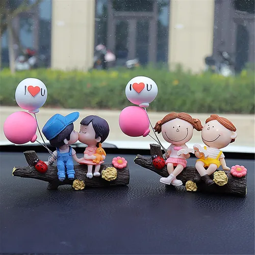 Miniatura 2 de Lindos adornos para pareja, lindo adorno para el interior del automóvil para parejas, decoración del automóvil, acción de caricaturas para parejas