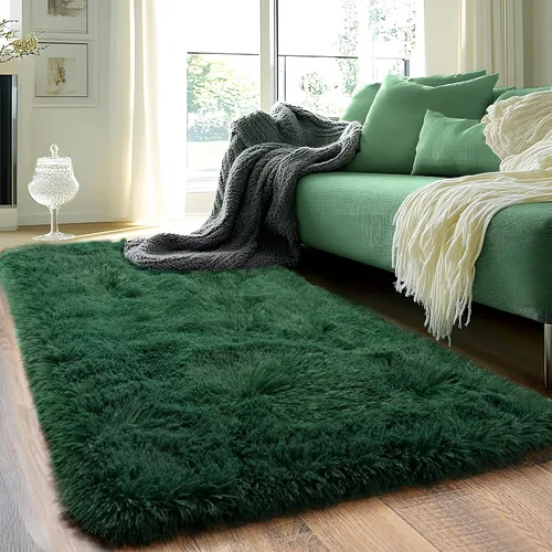 Alfombras de Pasillo para Dormitorio 2x6 pies Alfombras de Pasillo para Pasillos Antideslizantes Suaves de Pelo Largo Alfombra de Cabecera, Alfombra