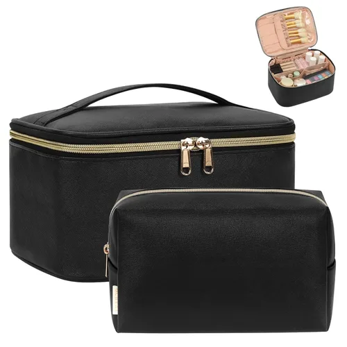 Miniatura 15 de OCHEAL Makeup Bag,Travel Makeup Organizer Bag, Cute Cosmetic Bags for Women Girls Travel Toiletry Bag Traveling With Brush Slot And Divider-Floral