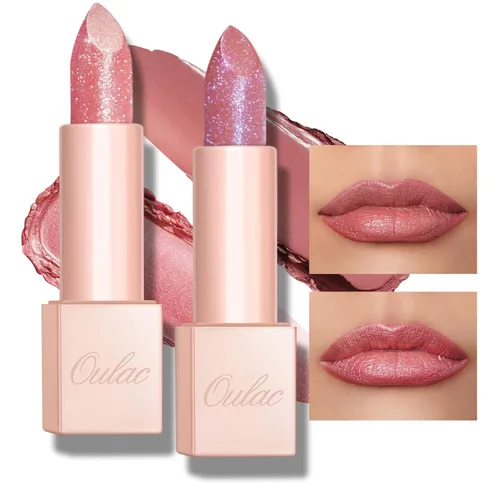 Miniatura 20 de Oulac Lápiz labial hidratante de coral para mujeres Bálsamo labial tintado infundido con ácido hialurónico sódico, maquillaje de labios ligero, PG04