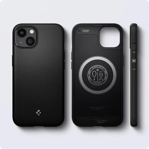 Miniatura 7 de Spigen Mag Armor (MagFit) compatible con MagSafe diseñada para iPhone 13 (2021), color negro mate MagFit