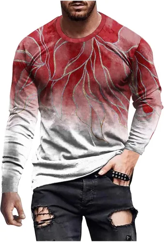 Miniatura 8 de Camisetas de diseñador para hombre, diseño de moda, estampado gráfico 3D, manga larga, casual, para entrenamiento, tallas grandes, para otoño
