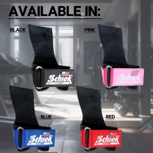 Miniatura 7 de Schiek Sports Model 1907 Platinum Edition Ultimate Grips - Correas de levantamiento de pesas 3 en 1, muñequeras y almohadillas de agarre, control