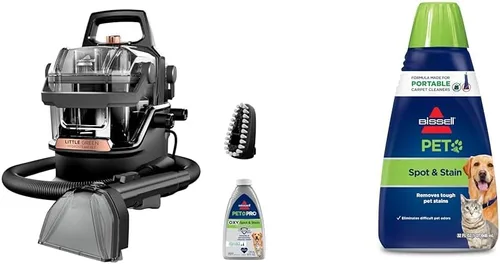 Miniatura 2 de Paquete de BISSELL Little Green HydroSteam Limpiador portátil multiusos de alfombras y tapicería, detallador de automóviles y automóviles, 3618 +