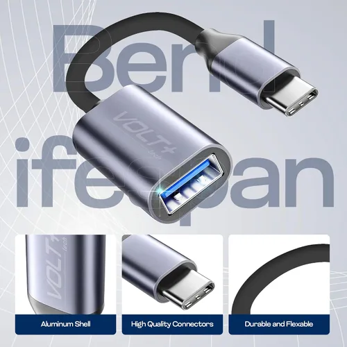 Miniatura 3 de OTG - Adaptador USB-C a USB 3.0 [paquete de 2] Thunderbolt 3 compatible con Apple MacBook Pro/Air iPhone 16 Pro Max/Plus/15 Samsung Galaxy