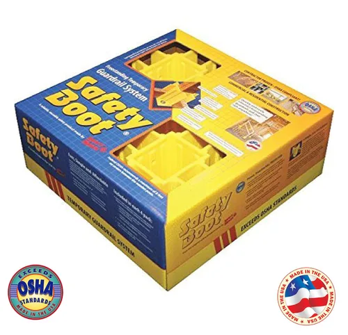 Miniatura 6 de Safety Boot SB024-B - Base de barandilla amarilla compatible con OSHA con ranuras para puntera (24 unidades)