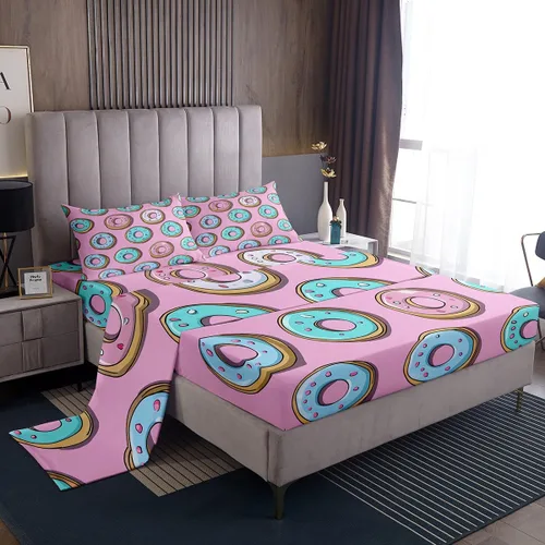 Miniatura 41 de Feelyou Juego de sábanas para niños con diseño de aguacate, ropa de cama bonita con frutas para niños y niñas, 1 sábana encimera y 1 sábana bajera
