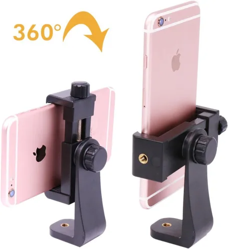 Miniatura 3 de AFAITH Soporte de trípode para teléfono celular con control remoto, adaptador de soporte para teléfono con abrazadera ajustable para iPhone 16 15 14