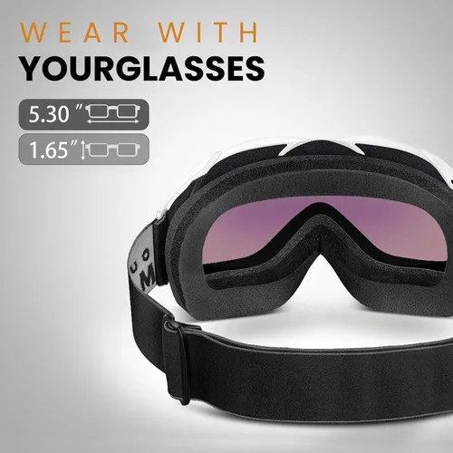 Miniatura 119 de OutdoorMaster OTG Gafas de esquí – Gafas sobre lentes para esquí y snowboard para hombres, mujeres y jóvenes – 100% de protección UV A1-vlt 46%