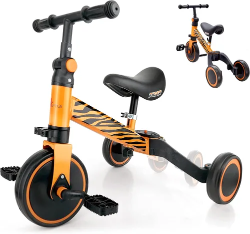 Hurtle Triciclos 3 en 1 para niños, bicicleta de entrenamiento de equilibrio, convertible para niños pequeños, juguetes de equitación