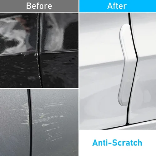 Miniatura 3 de Compatible con Tesla Model 3 Protectores de Bordes de Puerta, 4 Piezas Tiras Anticolisión Blancas para Puertas de Automóvil para Model 3 2017 2018