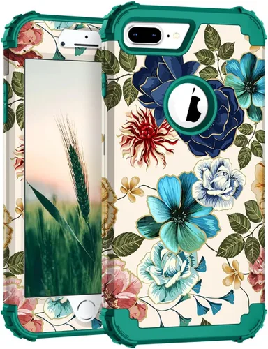 Miniatura 147 de Hocase Funda para iPhone SE 2022/2020, resistente a prueba de golpes, de plástico duro+goma de silicona, funda protectora híbrida para iPhone SE