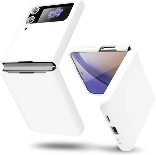 Miniatura 35 de oakxco Funda para teléfono Samsung Galaxy Z Flip 4, agarre de silicona líquida, bonita fina delgada cubierta de gel TPU de goma suave lisa
