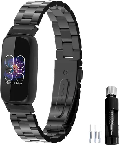 Correa de reloj de metal compatible con Fitbit Inspire 3 de acero inoxidable, repuesto para reloj inteligente Inspire3, accesorio para mujeres y