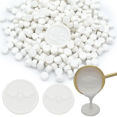 Miniatura 20 de 250 unidades de cuentas de cera de sello doradas antiguas, cuentas de cera premium de Andotopee para sellos de sellos, paquete de repuesto de perlas