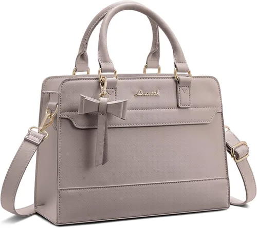 Miniatura 15 de LOVEVOOK Carteras para mujeres, Bolso tote de cuero y carteras, Bolso bandolera cruzado con asa superior con cremallera Negro/Blanco/Marrón