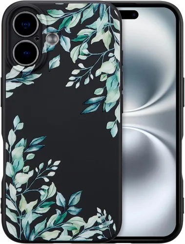 Miniatura 79 de RALEAVO Funda Floral para iPhone 12, Cubierta de Silicona Líquida con Bonito Patrón de Rama de Flores para Niñas y Mujeres, Funda Protectora de Goma