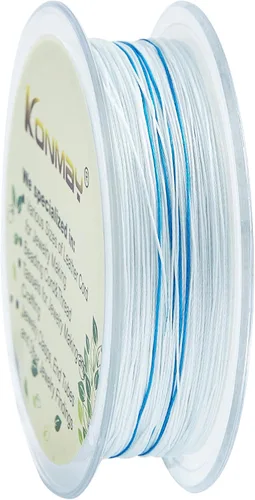 Miniatura 7 de KONMAY Hilo microfundido fino de 100 yardas de 0.013 in, línea de cuentas probada de resistencia de 58 libras, cuerda extra fuerte para fabricación