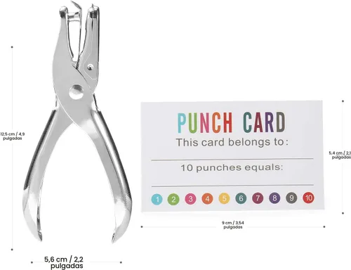 Miniatura 2 de ONEDONE Tarjetas perforadas (paquete de 200) tarjetas de recompensa para premios de incentivo de comportamiento en el aula para niños, estudiantes