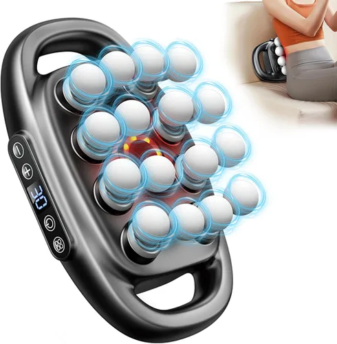 Miniatura 9 de Pistola de masaje de 12 cabezas, 3 modos, 30 niveles de intensidad, masajeador eléctrico de tejido profundo, alivia el dolor muscular para atletas