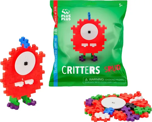 Miniatura 3 de PLUS PLUS Critter Fun Pack, Original - Juego de bloques de construcción de rompecabezas 3D, 160 piezas entrelazadas, actividades divertidas