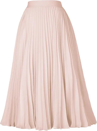 Miniatura 195 de GRACE KARIN - Falda plisada de gasa para mujer, con cintura alta y elástica, vuelo, corte acampanado y longitud por debajo de la rodilla
