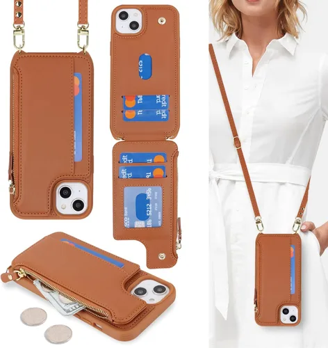 Miniatura 27 de Cavor para iPhone 13 Funda con Tarjetero iPhone 13 Funda Tipo Cartera, para iPhone 13 Funda para Hombres Mujeres, Fundas para iPhone 13 Funda