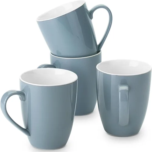 Miniatura 12 de BTaT - Tazas de café de porcelana de hueso fino, juego de 4, 16 oz, tazas de café, regalos de Navidad