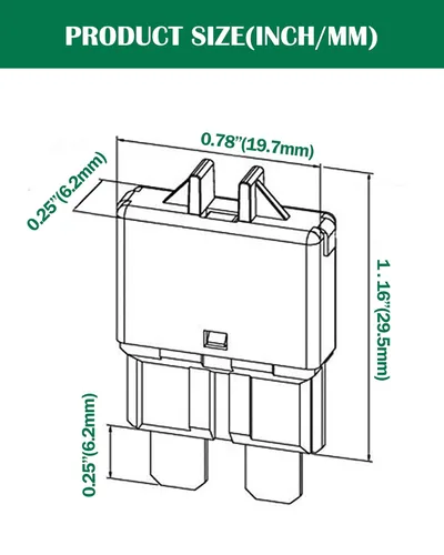 Miniatura 5 de LENKRAD Fusible reiniciable automotriz 5A, 10A, 15A, 20A, 25A, 30A, ATC, ATO, surtido de fusibles de reinicio manual para automóvil, disyuntor