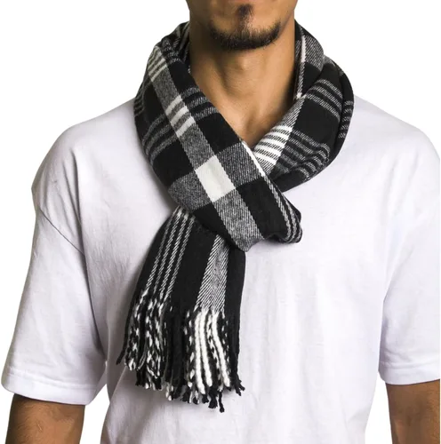 Miniatura 82 de Alpine Swiss Bufanda a cuadros para hombre, ultra suave, chal de invierno, cálido, ligero, para clima frío