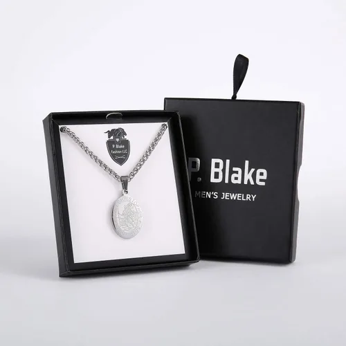 Miniatura 6 de P BLAKE Collar ovalado de San Cristóbal de MiguelJoséJudaVirgen MaríaJoséFrancisPatrickAnthonyBenedictThomas para hombres y mujeres colgante