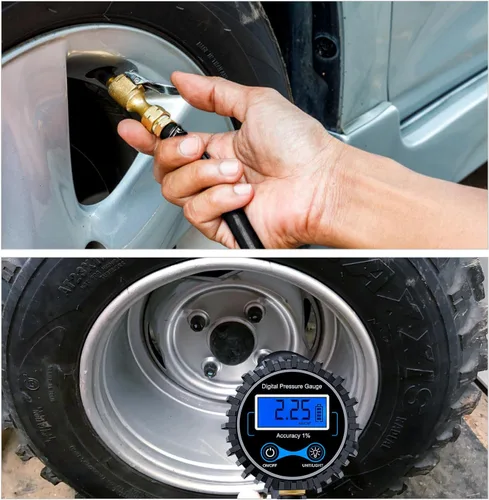 Miniatura 4 de Nilight 50026R Inflador de neumáticos digital con manómetro, 250 PSI, portabrocas de aire y accesorios de compresor resistentes con manguera de goma