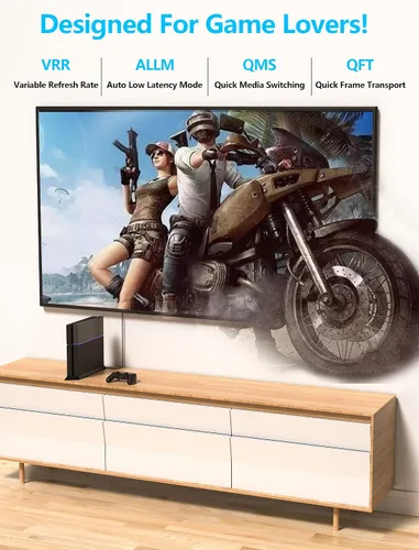 Miniatura 2 de ZESKRIS Cable HDMI de 10 pies/3M 10K 8K, cable trenzado HDMI de alta velocidad de 48 Gbps, 4K @120Hz 144Hz 8K @60Hz eARC HDR10 HDCP 2.2 2.3 cables