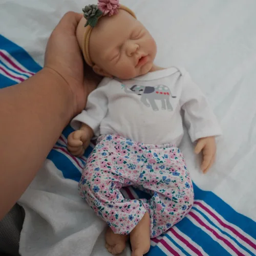 Miniatura 4 de MYREBABY Muñecas realistas de bebé Reborn – Niña recién nacida de silicona completa de 12 pulgadas, muñecas de bebé de la vida real con ropa