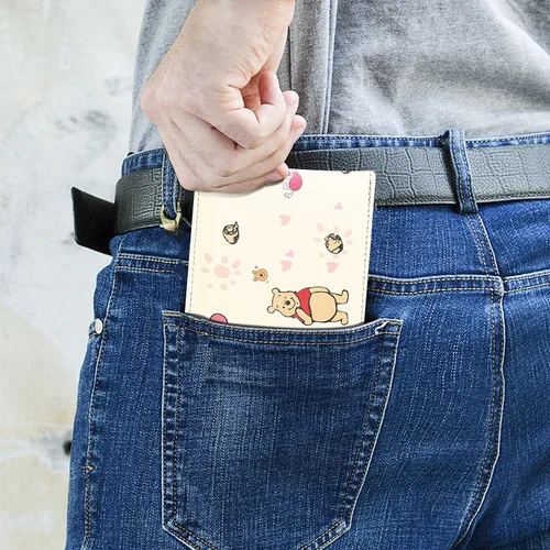 Miniatura 5 de Toyuma Cartera de cuero de dibujos animados para adolescentes y niños, Familia de fuentes 3-Weini, Minimalista