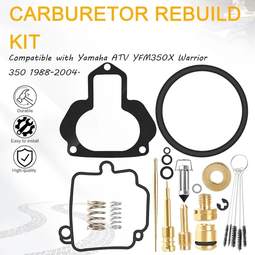 Miniatura 5 de Kit de reconstrucción de carburador compatible con Yamaha YFM350X Warrior 350 ATV 1988 1989 1990 1991 1992 1993 1994 1995 1996 1997 1998 1999 2000