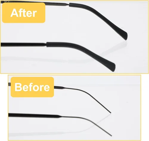 Miniatura 5 de Ptwola 8 pares de patillas de repuesto para gafas, almohadillas de silicona antideslizantes, puntas finales, retenedor de manga para calcetines