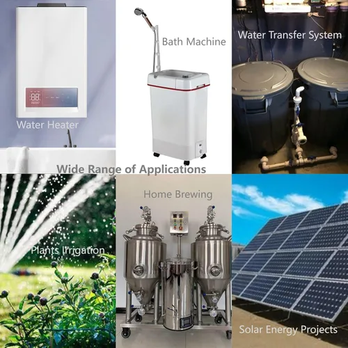 Miniatura 5 de HuiYu Bomba de agua pequeña de DC 12V Bomba de circulación de agua caliente 3.5GPM 18W 5.5M Bomba de agua solar sumergible de poco ruido con fuente