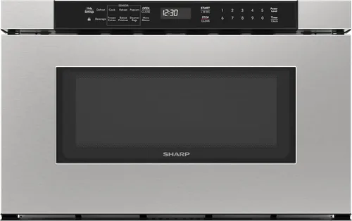 Miniatura 9 de SHARP KB6524PSY Horno de Microondas con Cajón, 24 pulgadas, 1.2 pies cúbicos, 950 vatios, Panel de Control Táctil Angulado, Acero Inoxidable