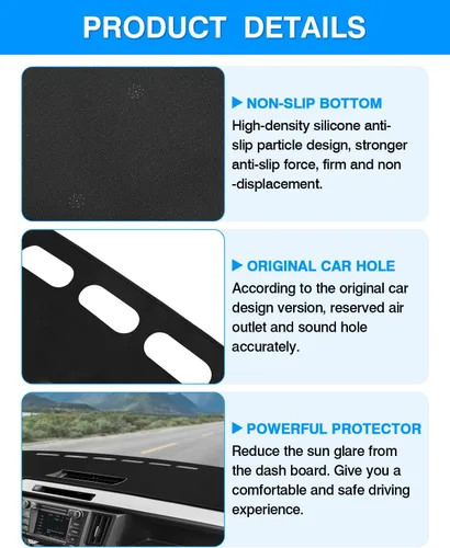 Miniatura 6 de Cartist Ajuste personalizado para alfombrilla de salpicadero Toyota RAV4 2013-2018 Accesorios Funda de salpicadero de ante antideslizante Protector