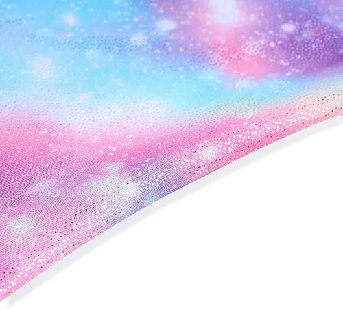 Miniatura 5 de Leotardos de gimnasia para niñas, mallas de baile para niñas pequeñas, ropa de baile atlética y brillante con diseño de sirena, unicornio