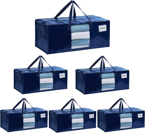Miniatura 28 de VENO Paquete de 4 bolsas de mudanza resistentes, bolsas de embalaje transparentes para una fácil visibilidad, alternativa a las cajas de mudanza