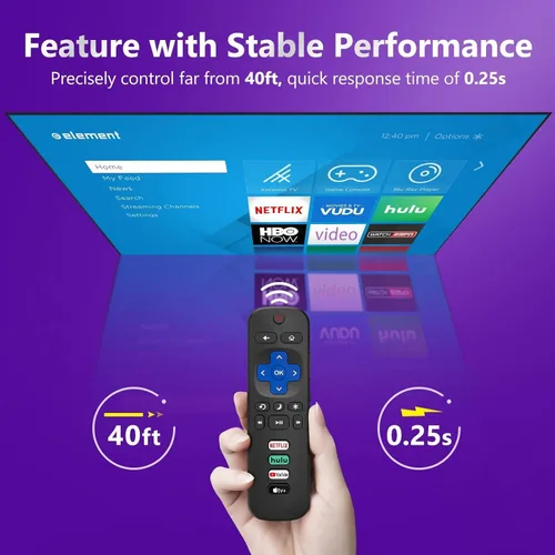 Miniatura 4 de 【Paquete de 2】 para reemplazo remoto Roku-TV, control universal para televisores TCL, ONN, Hisense Roku Para televisores Roku RC280 2 Pack