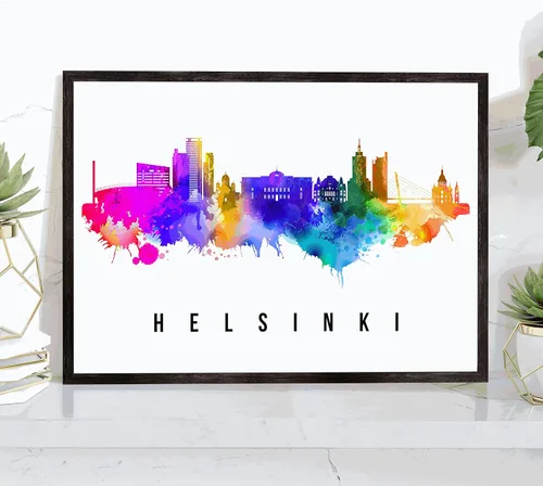 Miniatura 37 de Póster de Kazan Skyline Russia, pintura de paisaje urbano de Kazán, póster de Rusia, impresión de paisaje urbano de Kazán y monumentos, arte