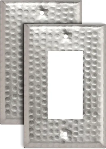 Miniatura 24 de Monarch Abode placa de pared basculante de una banda, placa de pared de cobre puro martillado a mano para un solo interruptor, cubierta decorativa